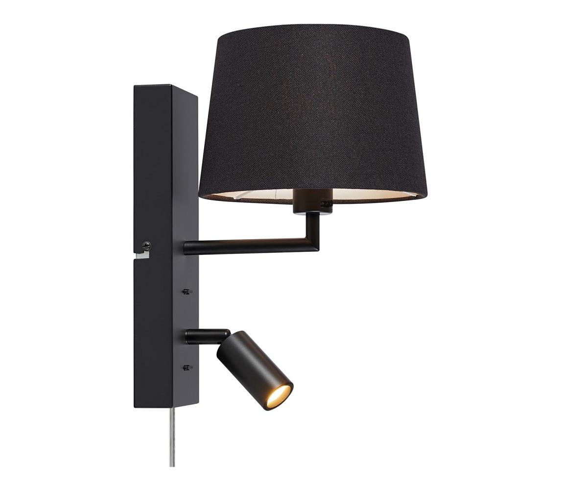 Markslöjd 108595 - Kinkiet LED z USB COMO 1xE14/40W/230V + LED/3W czarny