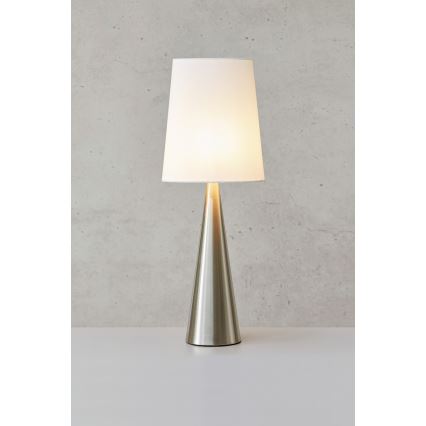 Markslöjd 108624 - Lampa stołowa CONUS 1xE14/40W/230V białe/matowy chrom