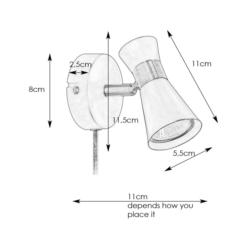 Markslöjd 108627- Kinkiet punktowy FOLIE 1xGU10/7W/230V białe/matowy chrom