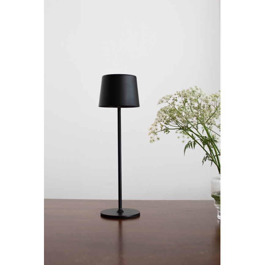 Markslöjd 108653 - LED Ściemnialna lampa akumulatorowa FIORE LED/2W/5V IP44 38 cm czarna
