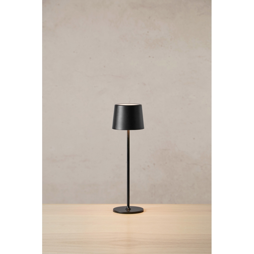Markslöjd 108653 - LED Ściemnialna lampa akumulatorowa FIORE LED/2W/5V IP44 38 cm czarna