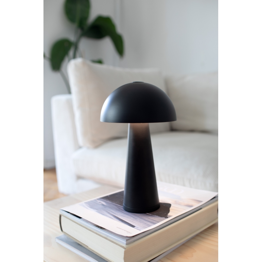 Markslöjd 108655 - LED Ściemnialna lampa akumulatorowa FUNGI LED/1,5W/5V IP44 czarna