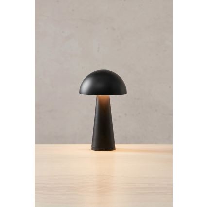 Markslöjd 108655 - LED Ściemnialna lampa akumulatorowa FUNGI LED/1,5W/5V IP44 czarna