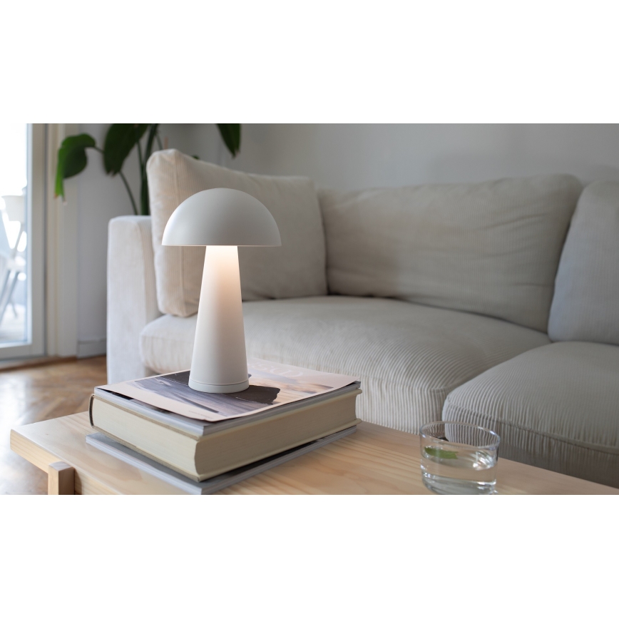 Markslöjd 108656 - LED Ściemnialna lampa akumulatorowa FUNGI LED/1,5W/5V IP44 biała