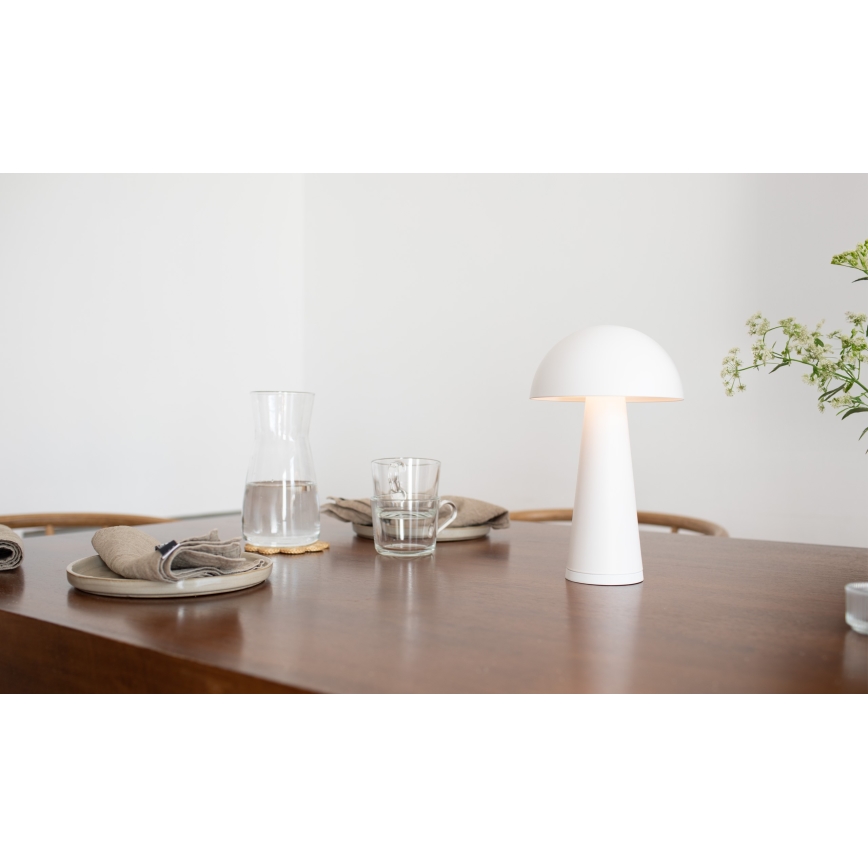 Markslöjd 108656 - LED Ściemnialna lampa akumulatorowa FUNGI LED/1,5W/5V IP44 biała