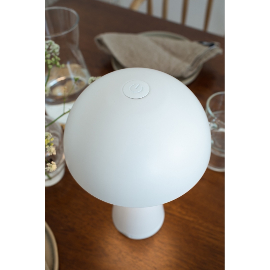 Markslöjd 108656 - LED Ściemnialna lampa akumulatorowa FUNGI LED/1,5W/5V IP44 biała