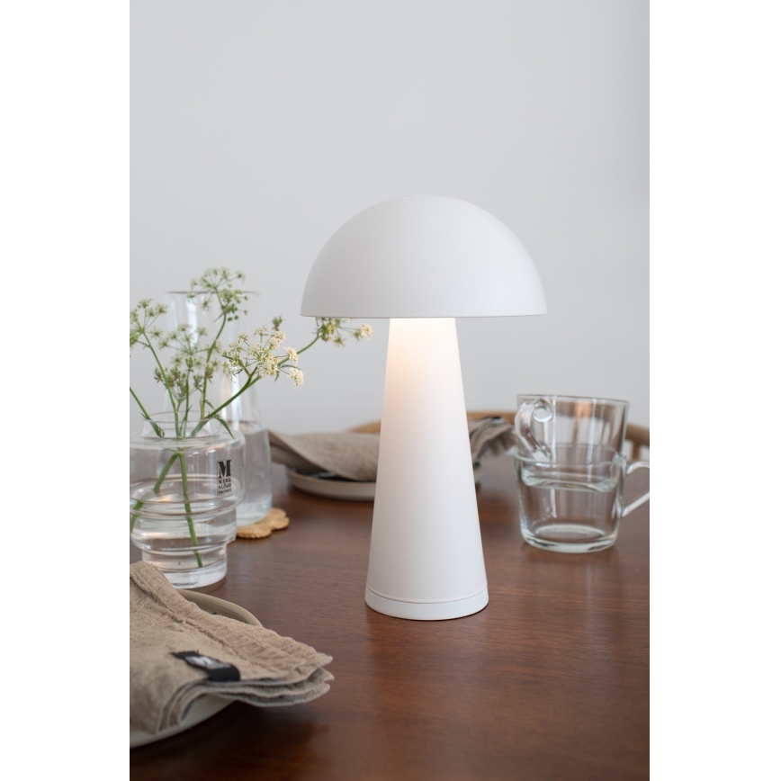 Markslöjd 108656 - LED Ściemnialna lampa akumulatorowa FUNGI LED/1,5W/5V IP44 biała