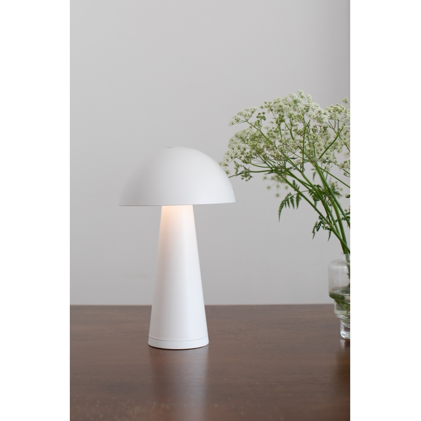 Markslöjd 108656 - LED Ściemnialna lampa akumulatorowa FUNGI LED/1,5W/5V IP44 biała