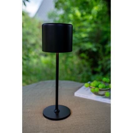 Markslöjd 108657 - LED Ściemnialna akumulatorowa lampa stołowa FILO LED/2W/5V IP44 30 cm czarna
