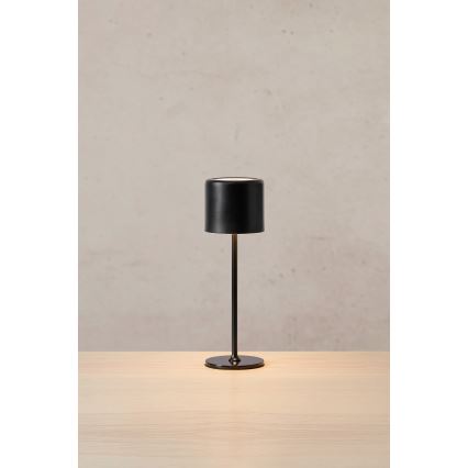 Markslöjd 108657 - LED Ściemnialna akumulatorowa lampa stołowa FILO LED/2W/5V IP44 30 cm czarna