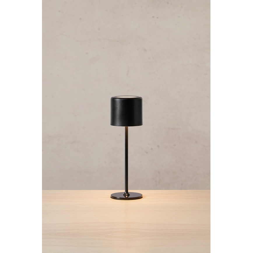 Markslöjd 108657 - LED Ściemnialna akumulatorowa lampa stołowa FILO LED/2W/5V IP44 30 cm czarna