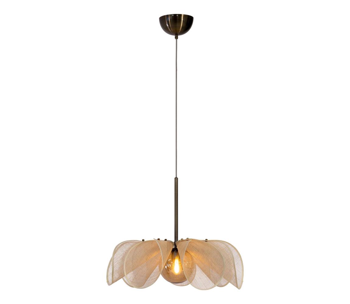 Markslöjd 108659 - Żyrandol na lince STYRKA 1xE27/40W/230V śr. 63 cm beżowy