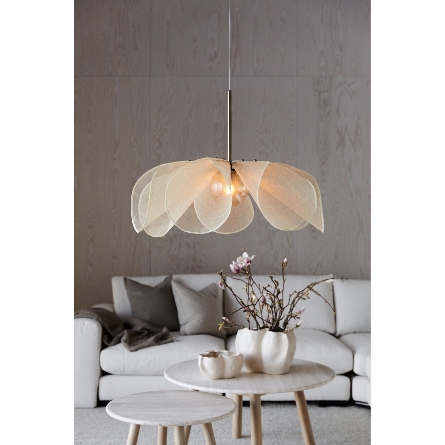 Markslöjd 108661 - Żyrandol na lince STYRKA 1xE27/40W/230V śr. 75 cm beżowy