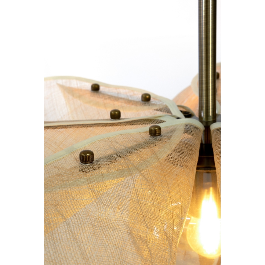 Markslöjd 108661 - Żyrandol na lince STYRKA 1xE27/40W/230V śr. 75 cm beżowy