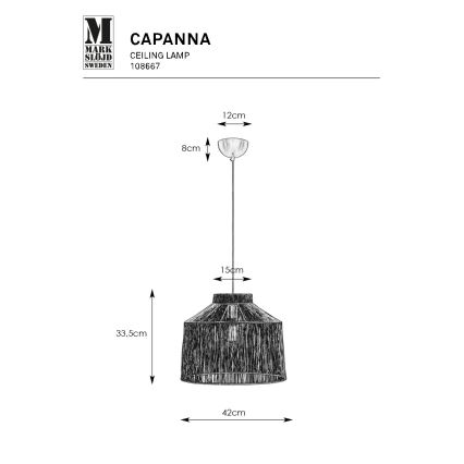 Markslöjd 108667 - Żyrandol na lince CAPANNA 1xE27/40W/230V mosiądz