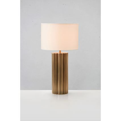 Markslöjd 108669 - Lampa stołowa HASHIRA 1xE27/40W/230V białe/mosiądz