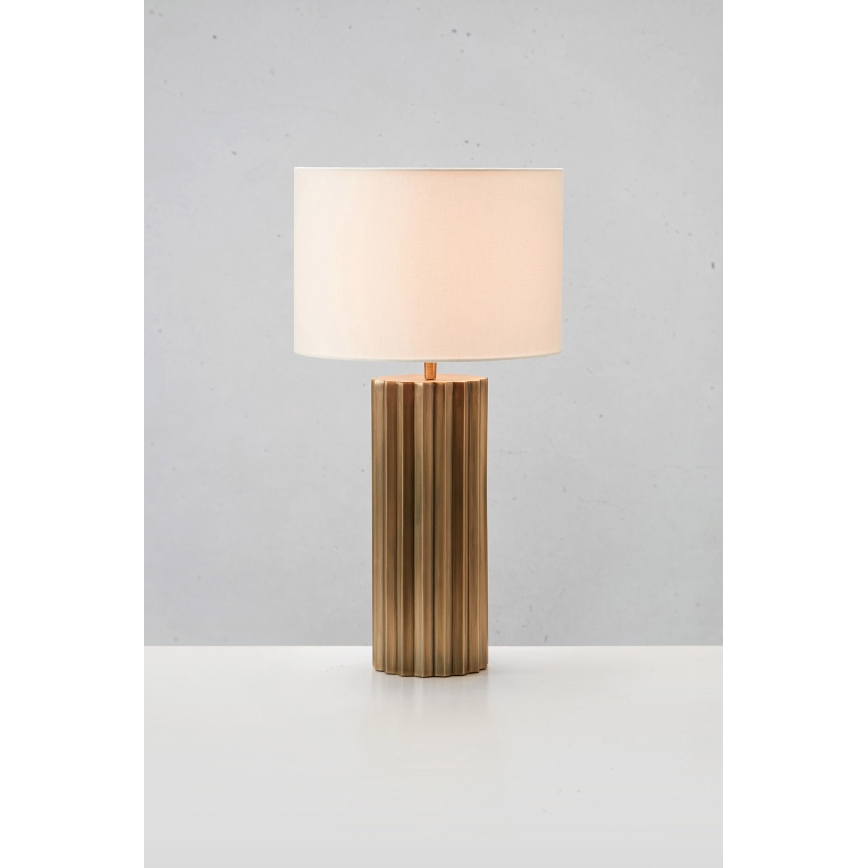 Markslöjd 108669 - Lampa stołowa HASHIRA 1xE27/40W/230V białe/mosiądz