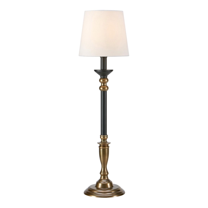Markslöjd 108679 - Lampa stołowa GENT 1xE27/40W/230V mosiądz/czarne/białe