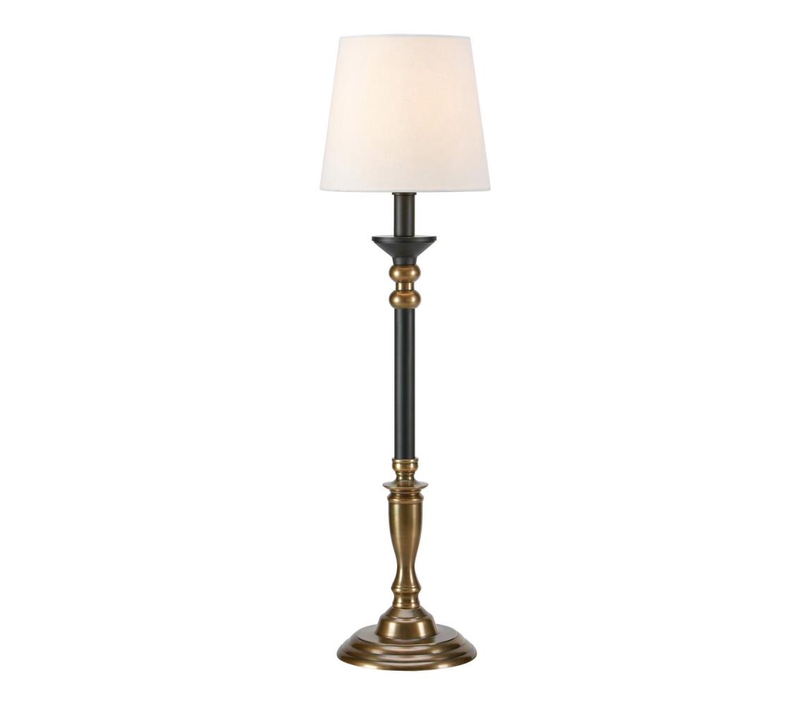 Markslöjd 108679 - Lampa stołowa GENT 1xE27/40W/230V mosiądz/czarna/biała