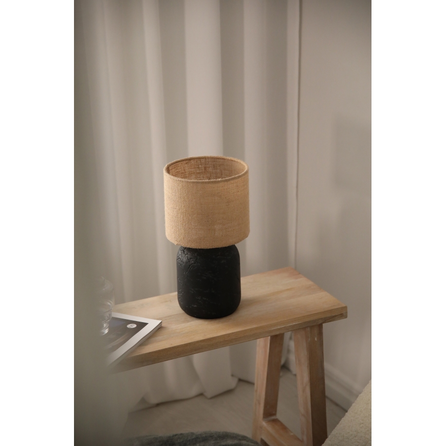 Markslöjd 108683 - Lampa stołowa MONTAGNA 1xE14/40W/230V 32 cm beżowa/czarna