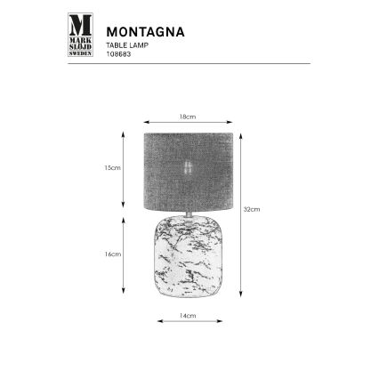 Markslöjd 108683 - Lampa stołowa MONTAGNA 1xE14/40W/230V 32 cm beżowa/czarna