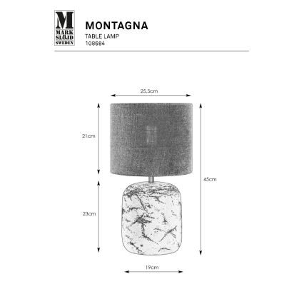 Markslöjd 108684 - Lampa stołowa MONTAGNA 1xE14/40W/230V 45 cm beżowa/czarna