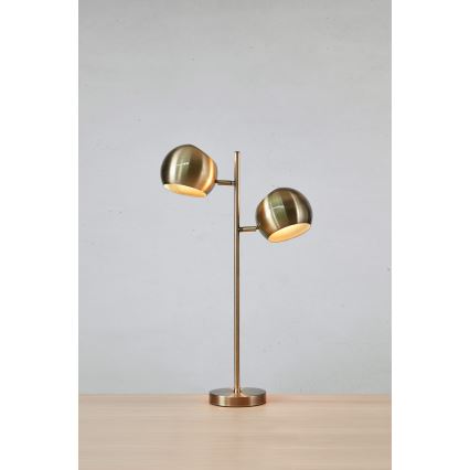 Markslöjd 108692 - Lampa stołowa EDGAR 2xE14/40W/230V złota