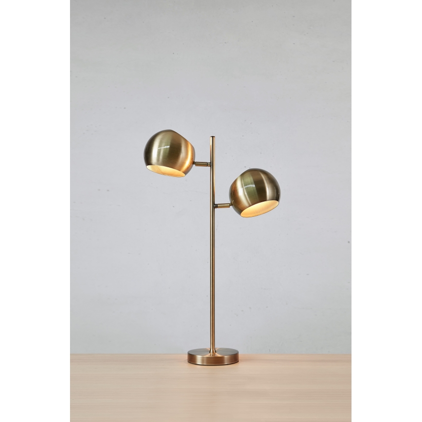 Markslöjd 108692 - Lampa stołowa EDGAR 2xE14/40W/230V złota