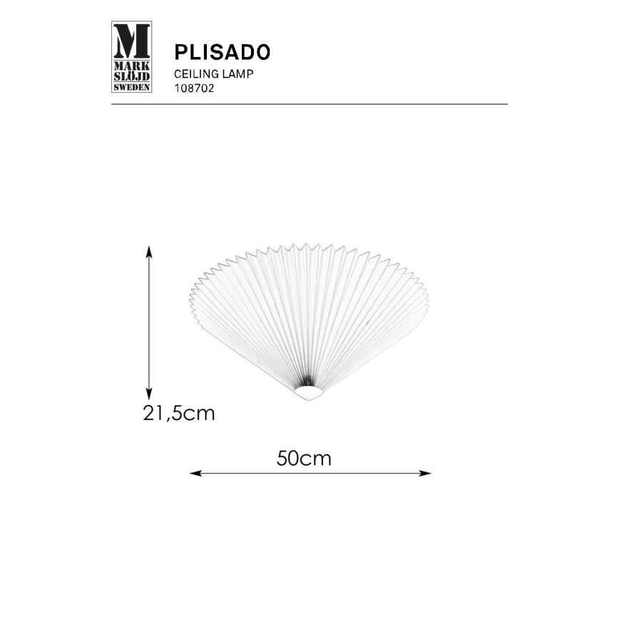 Markslöjd 108702 - Lampa sufitowa PLISADO 3xE14/40W/230V śr. 50 cm biała
