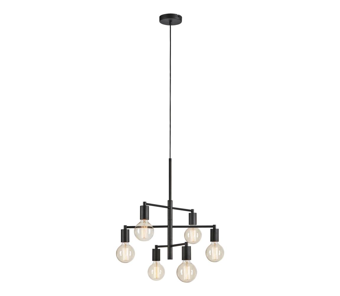 Markslöjd 108717 - Żyrandol na lince CIELO 6xE27/40W/230V czarny