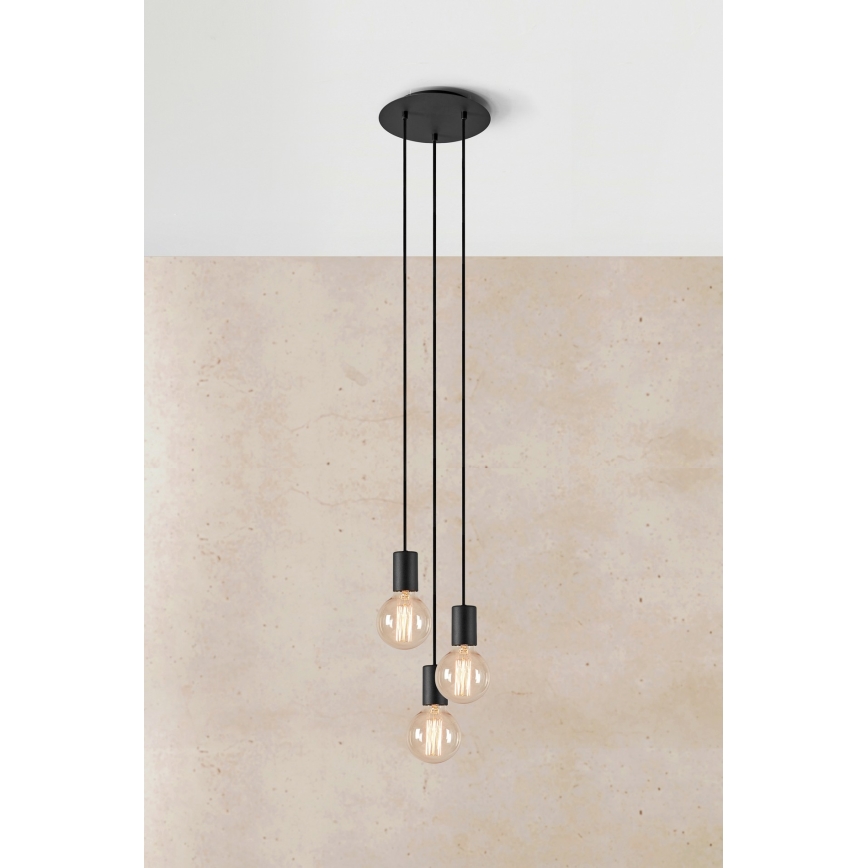 Markslöjd 108733 - Żyrandol na lince CIELO 3xE27/40W/230V czarny