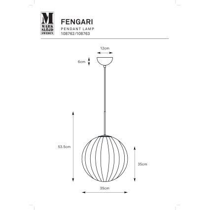 Markslöjd 108762 - Żyrandol na lince FENGARI 1xE14/40W/230V czarny