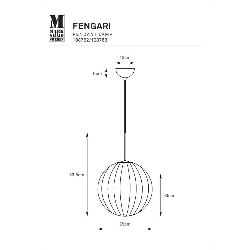 Markslöjd 108763 - Żyrandol na lince FENGARI 1xE14/40W/230V beżowy