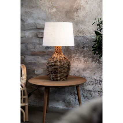 Markslöjd 108771 - Lampa stołowa PAGLIA 1xE27/40W/230V biała/rattan