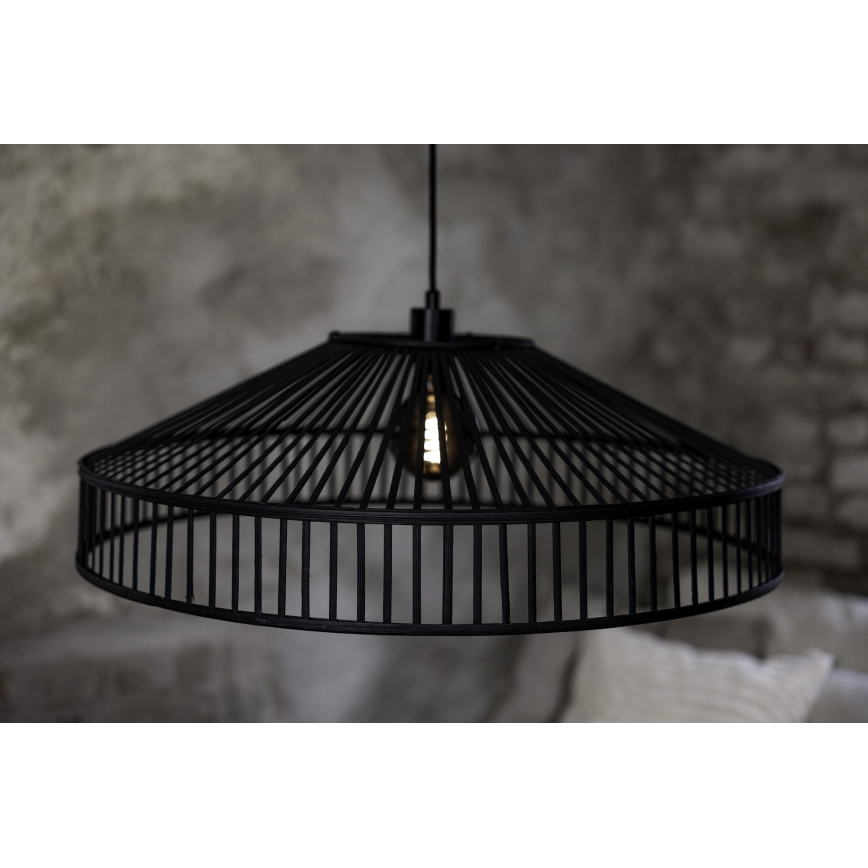 Markslöjd 108782 - Żyrandol na lince TAPA 1xE27/40W/230V czarny/bambus