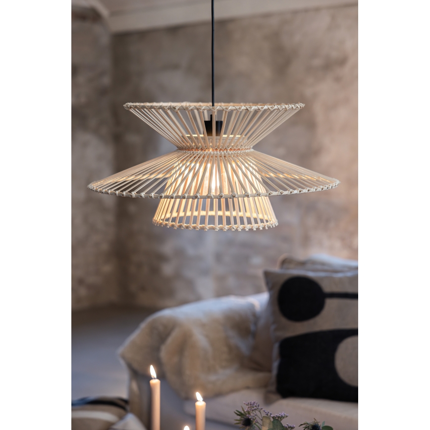 Markslöjd 108785 - Żyrandol na lince DUPLICI 1xE27/40W/230V beżowy/bambus