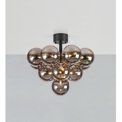 Markslöjd 108845 - Przysufitowy żyrandol MERLOT 13xG9/18W/230V śr. 56 cm czarny/dymiony