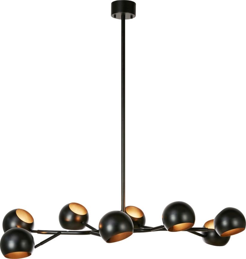 Markslöjd 108852 - Żyrandol na drążku EDGAR 8xE14/40W/230V czarny