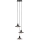 Markslöjd 108853 - Żyrandol na lince NOVIA 3xE27/40W/230V czarny/dymny