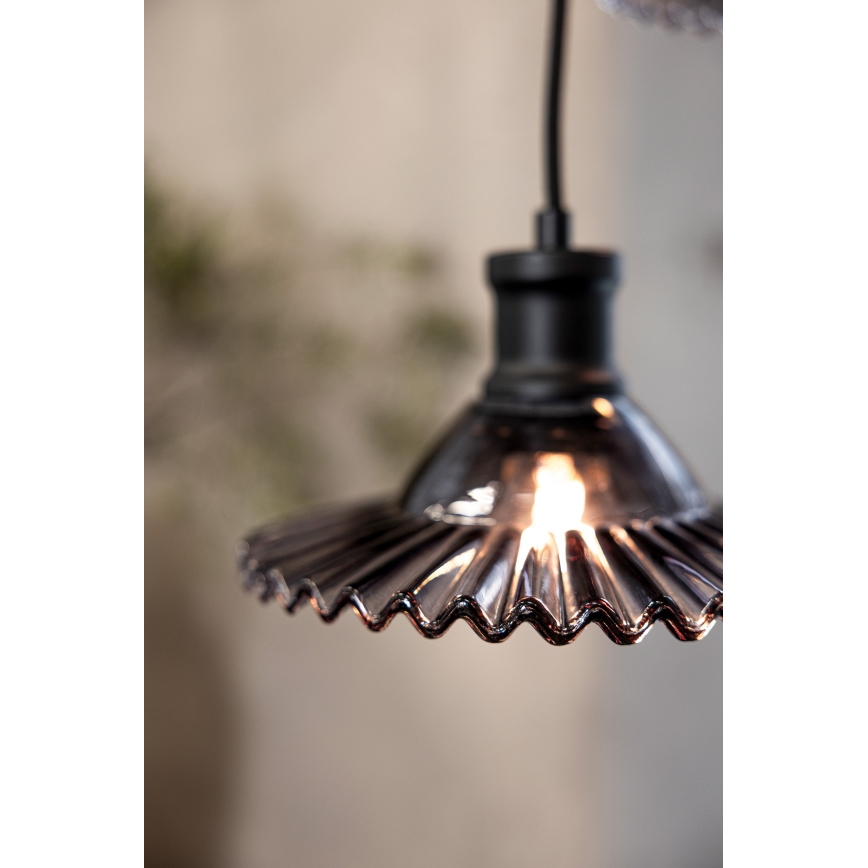 Markslöjd 108853 - Żyrandol na lince NOVIA 3xE27/40W/230V czarny/dymny