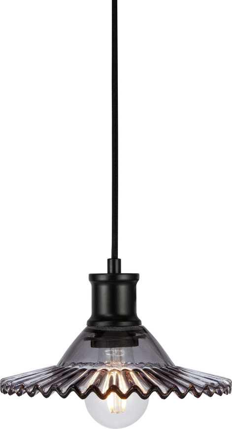 Markslöjd 108854 - Żyrandol na lince NOVIA 1xE27/40W/230V czarny/dymny