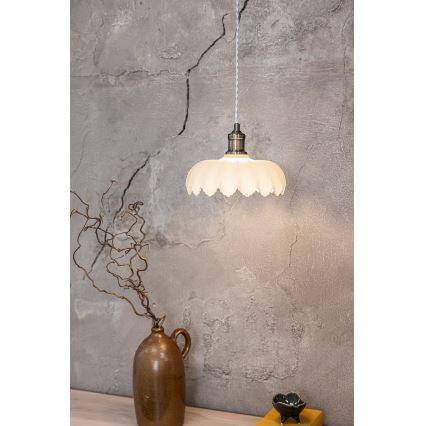 Markslöjd 108857 - Żyrandol na lince KURAGE 1xE27/40W/230V mosiądz/biały