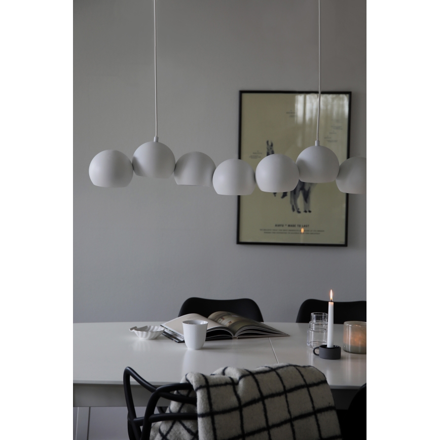 Markslöjd 108859 - Żyrandol na lince CUPOLO 7xE14/40W/230V biały