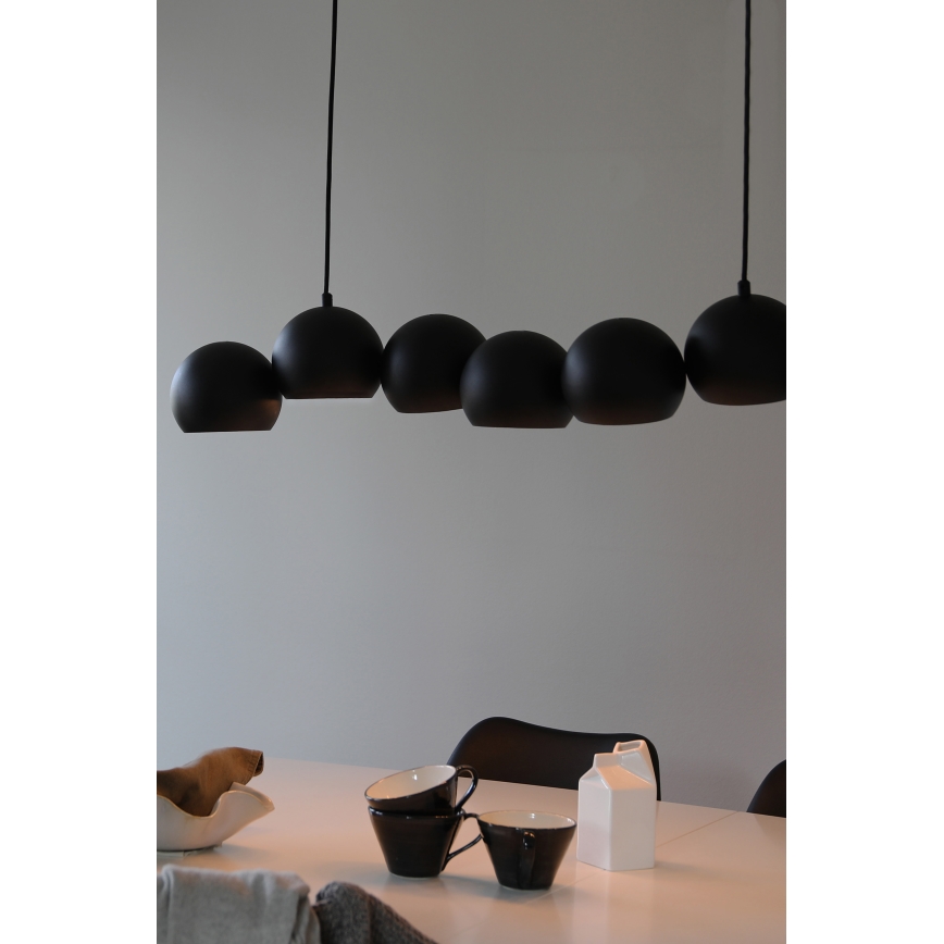 Markslöjd 108860 - Żyrandol na lince CUPOLO 7xE14/40W/230V czarny