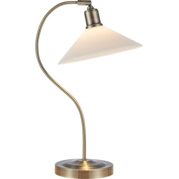 Markslöjd 108863 - Lampa stołowa VELA 1xE27/40W/230V mosiądz/biały