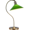 Markslöjd 108864 - Lampa stołowa VELA 1xE27/40W/230V mosiądz/zielony