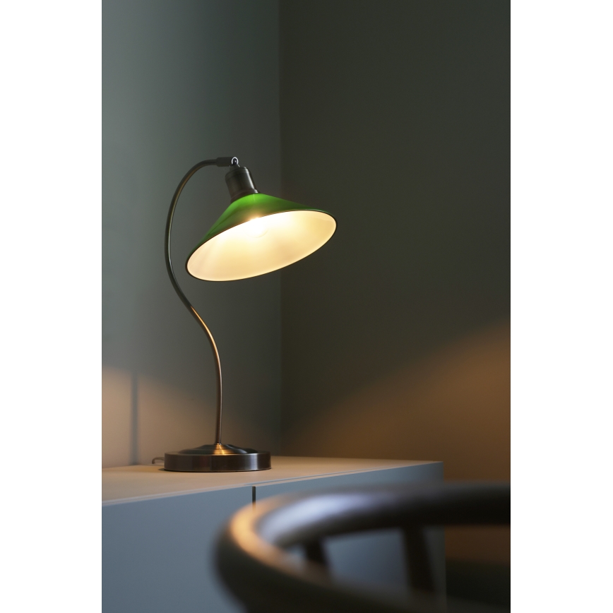 Markslöjd 108864 - Lampa stołowa VELA 1xE27/40W/230V mosiądz/zielony