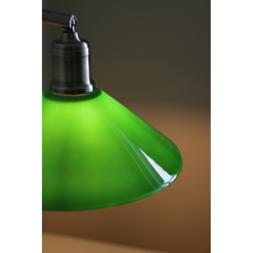 Markslöjd 108864 - Lampa stołowa VELA 1xE27/40W/230V mosiądz/zielony