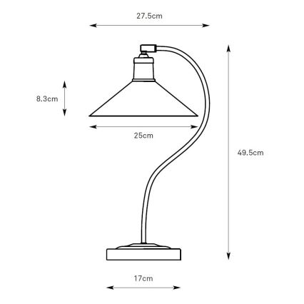 Markslöjd 108864 - Lampa stołowa VELA 1xE27/40W/230V mosiądz/zielony