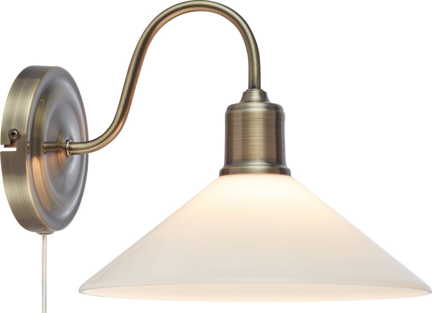 Markslöjd 108865 - Kinkiet VELA 1xE27/40W/230V mosiądz/biały